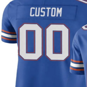 Цветочный синий лучшее качество сшитый Американский университетский футбол на заказ Джерси - Product Image 1