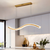 Minimaliste en forme de vague classique longue ligne droite décor à la maison minimaliste nordique moderne lustres de plafond suspensions