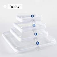 Étui rigide transparent en plastique avec fermeture éclair, étanche, pour crayons, cosmétiques, mahjong, organisateur de rangement