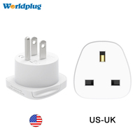 Adaptateur de prise de voyage de puissance de prise de sortie de ca de royaume-uni, convertisseur d'adaptateur de chargeur de voyage à 2 broches