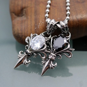 <b>Titanium</b> Steel Ladies Sweater <b>Chain</b> Pendant Pendant,Fashionable and Personalized Stainless Steel Retro Diamond Pendant for Women - Product Image 2