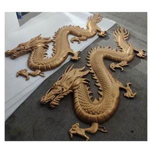 K125 statue de dragon personnalisée, décoration de maison, sculpture de dessin animé en fibre de verre, décoration extérieure sur le mur - Product Image 4