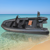 Bateaux pneumatiques à double coque en aluminium de 21 pieds, robustes, type RIB 640, à fond en V profond, en PVC/Hypalon, à vendre