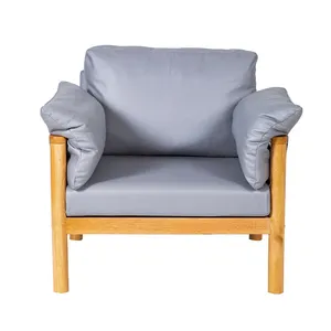 Wuye Amazon, лидер продаж, Одноместный Диван из массивной древесины с подушкой, кресло-подушка