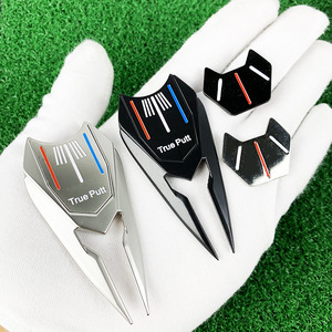Fourche de golf True Putt avec marqueur de balle, coffret cadeau, en alliage de zinc métallique, aide à l'entraînement - Product Image 2