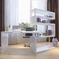 Bureau spécial en forme de L Mobilier ergonomique Ensemble de bureau et de chaises Accessoires d'armoire