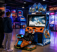 Simulateur de course de moto Lechuang, machine de jeu d'arcade, construction en métal et plastique, interface anglaise, garantie 1 an pour les plus de 6 ans