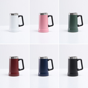 Stainless Steel Beer <b>Mug</b> 304 <b>Double</b> <b>Wall</b> Vacuum Insulated With Handle Camping Outdoor Use - Product Image 1