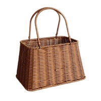 Panier de rangement pour fleurs et fruits en plastique PP pour décoration de mariage, panier en osier tressé, panier cadeau pour femmes pour Noël et les fêtes