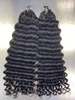 Extensiones de Cabello Humano Virgen Vietnamita 100% Natural, Ondulado Profundo, Doble Trama, Estilo Boho, Negro Natural, Grado Superior, 100g, para Crochet