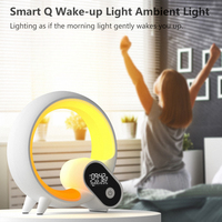 Northland Q télécommande intelligente sans fil lumière RGB table de bureau lampe d'ambiance haut-parleur de musique lever du soleil réveil LED veilleuse