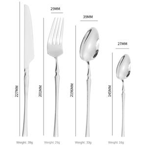 ชุดช้อนส้อมสเต็กสไตล์ตะวันตกช้อนส้อมสเตนเลสเหมาะสำหรับโรงแรมร้านอาหารดีไซน์บางเอวเล็ก - Product Image 6