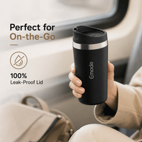 Gobelet isotherme en acier inoxydable 12oz 15oz avec logo personnalisé, couvercle rabattable à une touche détachable, vente en gros