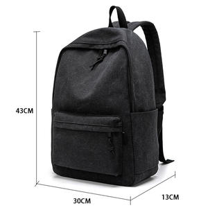 Mochila de Lona Estilo Vintage Personalizada, Mochila Negra para Hombre, Bolsos de Lona para Hombre - Product Image 3