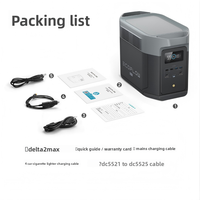 Station d'alimentation portable pour le camping EcoFlow DELTA 2 Max 2400W, charge rapide, prise EU, pour l'éclairage extérieur, alimentation de secours
