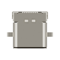 USB4050-30-A GCT Pengganti Konektor USB 3.1TYPE C Female 24PL=10.0 Tipe Pelat Cekung Cangkang Ganda