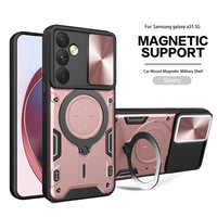Coque de téléphone anti-chute avec anneau en C dissimulé pour Samsung S26 S25 S24 Ultra, protection magnétique coulissante A57