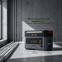 Station d'alimentation solaire portable d'urgence 2400W 2016Wh LiFePO4 avec chargeur et batterie de stockage d'énergie