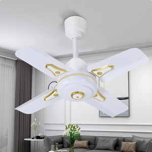 Eurotech 2025 nuevo diseño 24 pulgadas ventilador de techo blanco cuatro <span class=keywords><strong>bades</strong></span> de Metal Industrial eléctrico Mini ventilador de techo decorativo Home Hotel - Product Image 3