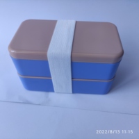 Boîte à nourriture en plastique réutilisable Boîte à bento en plastique avec ceinture et couverts