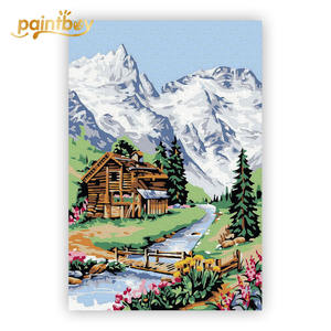 Venta caliente moderna DIY pintura al óleo sobre lienzo paisaje impreso pared arte cuadro pintado a mano <span class=keywords><strong>por</strong></span> números para regalo - Product Image 1