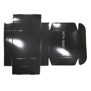 Cajas de Regalo Plegables de Cartón Corrugado Reciclable con Logotipo Personalizado, Aptas para Grabado, Embalaje de Envío de Fábrica <span class=keywords><strong>OEM</strong></span>, Cajas de Correo Negras - Product Image 5