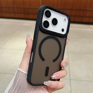 Custodia Magnetica Opaca Traslucida Calda per <span class=keywords><strong>iPhone</strong></span> 17 <span class=keywords><strong>12</strong></span> 13 14 15 16 <span class=keywords><strong>Pro</strong></span> <span class=keywords><strong>Max</strong></span> Plus <span class=keywords><strong>con</strong></span> Cornice <span class=keywords><strong>Fotocamera</strong></span> Elettroplaccata Antiurto - Product Image 4