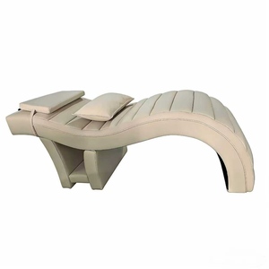 New High-End S-Shaped Eyelash & Beauty Salon <b>Bed</b> with Modern Design Leather Wood Frame Curved Feature - Product Image 2