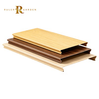 Panel de Techo de Soffit de Aleación de Aluminio Anticorrosión Duradero, Techo Lineal Moderno para Decoración de Techos de Villas, Patios y Porches