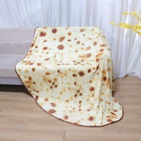 Hochwertige Runde Kreative Pizza-Flanelldecken Individuell Bedruckt 100% Polyester Ganzjahres-Tragbare Heim- und Reisegrößen-Strickdecken