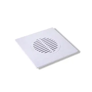 Drain de sol anti-odeur en plastique PVC, carré, blanc, 15x15cm, fournisseur chinois, guide 718016