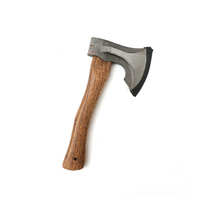 Hache de bûcheron en acier à haute teneur en carbone avec manche en bois, outil multifonction pour fendre du bois et hachette de camping