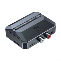 NFC BT 5.3 Audio-Empfänger RCA 3,5mm AUX USB Kabelloser Adapter mit Mikrofon für Auto-Kit Lautsprecher U-Disk/TF-Karte