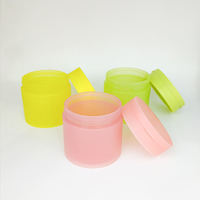Pot en plastique mat coloré personnalisé avec logo, 200 ml, 250 ml, étanche, à large ouverture, pour tampons de toner et coton hydrophile pour le visage