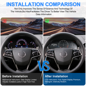 แผงหน้าปัด NaviHua สำหรับ Cadillac ATS 2014-2017 จอ LCD ดิจิตอล ระบบ Linux แบบเสียบใช้งานได้ทันที - Product Image 3