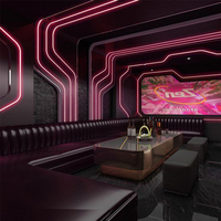 Nouveau design commercial vin karaoké KTV ensemble de meubles personnalisé cuir U L forme canapé siège bar discothèque VIP chambre Pub canapé