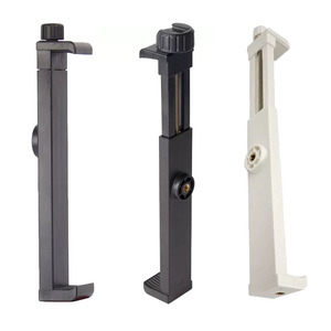 Supporto per <span class=keywords><strong>Tablet</strong></span> Sottile <span class=keywords><strong>in</strong></span> Plastica con Doppia Presa a Freddo da 14 Pollici Regolabile con Vite, Clip Universale e Adattatore per Treppiede Telefono - Product Image 1