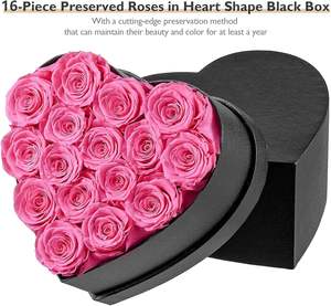 Eterfield ดอกไม้ตลอดไปในกล่องรูปหัวใจเก็บรักษาดอกกุหลาบที่มีอายุมากกว่าหนึ่งปีของขวัญสำหรับแม่<span class=keywords><strong>ภรรยา</strong></span>วันวาเลนไทน์ - Product Image 2