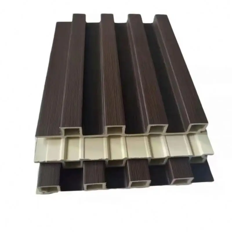 Custom Wholesale Fancy Wood Paneling Pvc Siding Panels Wood Look Premade Wood Slat Panels