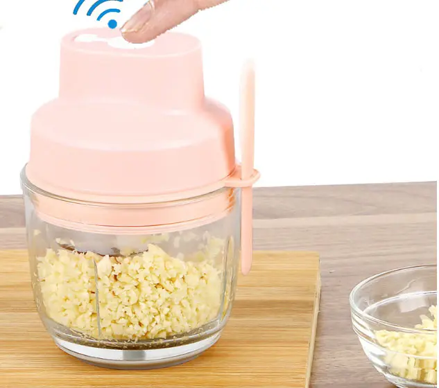 Wireless Portable Electric Crusher Electric Mini Food Chopper Garlic Press Mincer Pull String Vegetable Grinder Masher Ail Hache