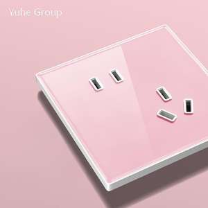 สวิตช์ติดผนังแบบสัมผัสกระจกนิรภัย 2 ช่อง 1 ทาง 86x86 มม. ทนทาน ติดตั้งง่าย สำหรับใช้ในห้องครัวและกริ่งประตู - Product Image 2