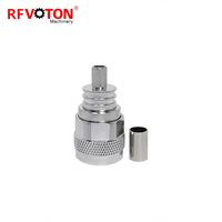 Connecteur de prise mâle N sans soudure à sertir en laiton pour adaptateur de prise de câble coaxial H-155 RF sans soudure