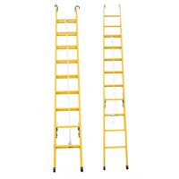 Échelle télescopique légère, flexible, non conductrice, isolée en fibre de verre, personnalisable, 4m/5m/6m/8m