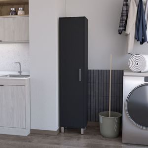 DB Lawen Armoire de rangement haute à porte unique avec 3 cintres à balais pour les besoins de l'organisateur - Product Image 1