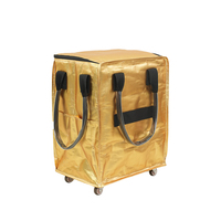Sac de courses robuste et imperméable - Doublure épaisse tissée pour chariot à linge avec poignées pour l'épicerie, le marché et le transport