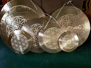 Kingdo Gong à vent fait main et à motif personnalisé 85cm <span class=keywords><strong>34</strong></span> pouces pour le guérisseur sonore et la méditation - Product Image 5