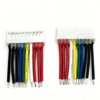 Konektor JST VH 3.96mm 10-Pin Male/Female ke Kabel Ujung Terbuka, Kabel 1007 Multiwarna untuk PCB Peralatan Rumah Tangga Kontrol Industri