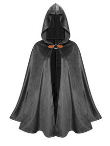 Mantello Medievale da Uomo, Cappotto Lungo con Cappuccio Retrò, Costume da Pirata Vichingo per Halloween, Cosplay Gotico, Mantelli Neri per Halloween - Product Image 4