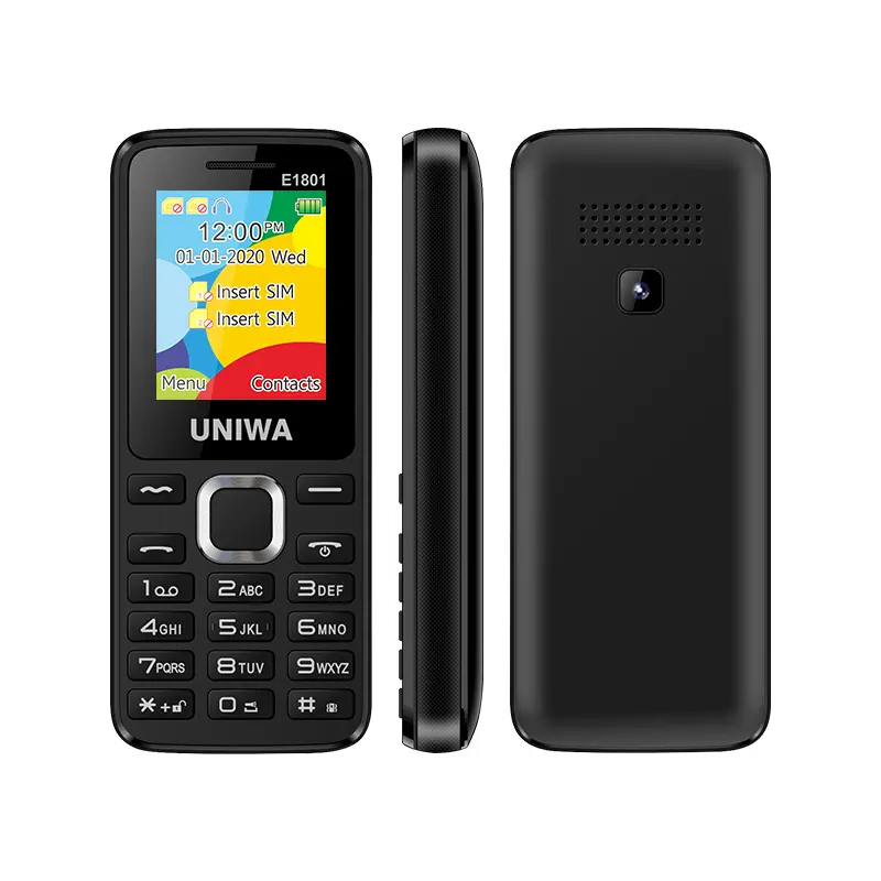 Uniwae1801 1.77 Inch Dual Sim Kaart Lage Prijs Toetsenbord Bar Stijl Gsm Goedkope Mobiele Telefoon