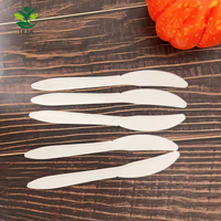 Haute qualité 6 pouces couteau biodégradable jetable fécule de maïs couverts fécule de maïs vaisselle pour les fêtes et événements